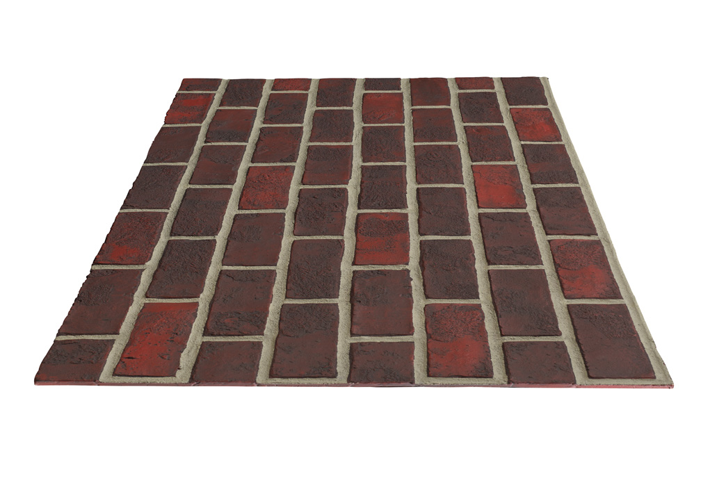 Rustic Brick Standard - Dark Red Gray Grout